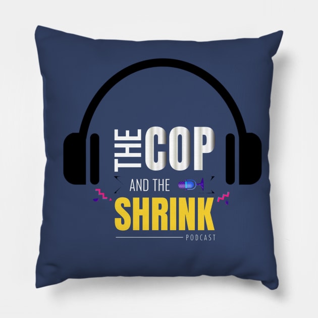 The Cop and the Shrink Podcast Pillow by The Trauma Survivors Foundation