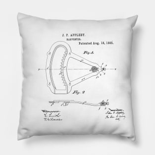 Harvester Vintage Patent Hand Drawing Pillow