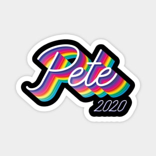 Mayor Pete Buttigieg in 2020, vintage rainbow tones! Pete for America in this presidential race. Magnet