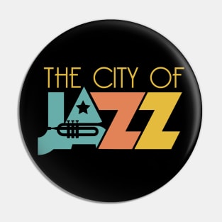 The City of Jazz Art Deco Concept Pin