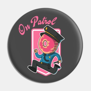 On Patrol Donut Cop Pin