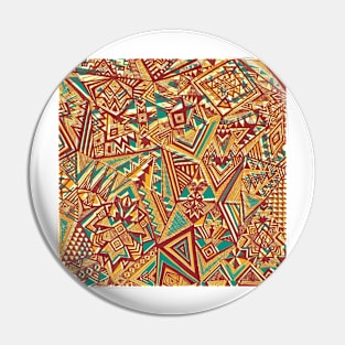 Ethnic Triangles Art Pattern Pin