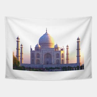 The Taj Mahal at sunrise Tapestry