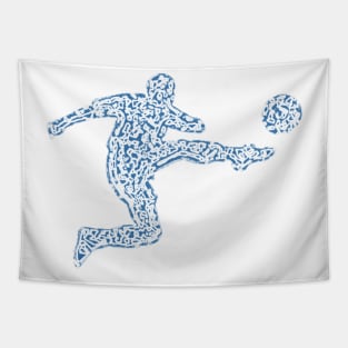 Argentina Soccer Kick Tapestry