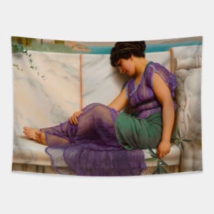 Summer Idleness, Day Dreams by John William Godward Tapestry