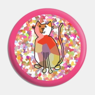 Cat on Roses Pin