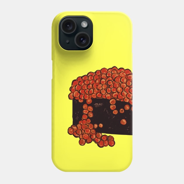 Fish Eggs Sushi Phone Case by minniemorrisart