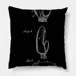 Boxing Glove Vintage Patent Hand Drawing Pillow