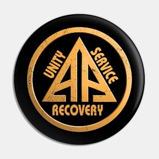 Gold and 3D Style // Unity-Servive-Recovery Pin