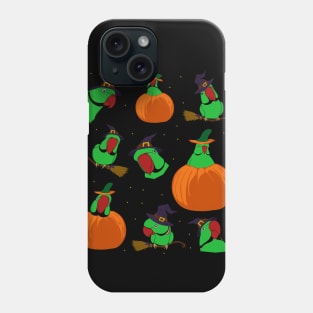 green indian ringneck halloween pattern Phone Case