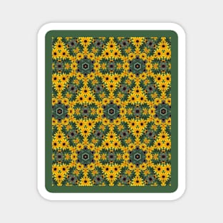 Geometric Daisy Pattern Magnet