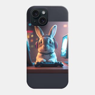 Cute gamer rabbit Phone Case