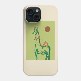 Long Dear And Sun Painting Phone Case