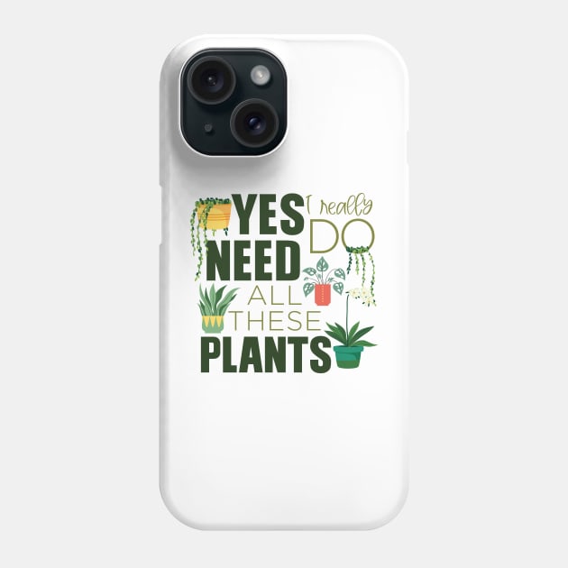 Plant Lover Plant Lady Plant Mom Pot Head Funny Phone Case by Suchmugs