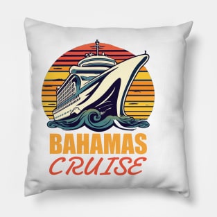 Bahamas Cruise 2024 - Vintage Style Pillow