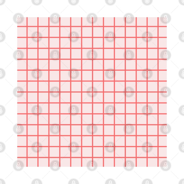 Cute Pastel Pink Grid by Trippycollage