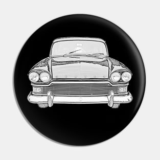 Humber Super Snipe 1960s British classic car monochrome Pin