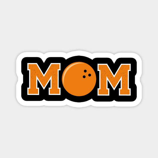 Bowling Mom Orange Magnet by capesandrollerskates 