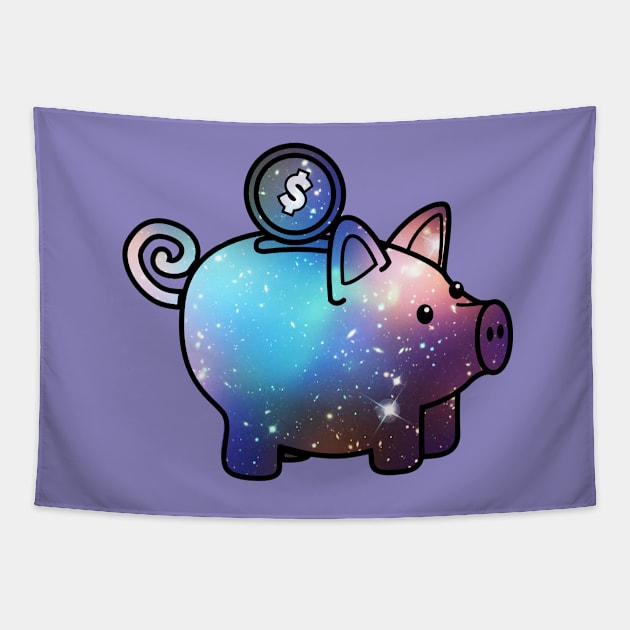 Galaxy Piggy Tapestry by Pride Pocket