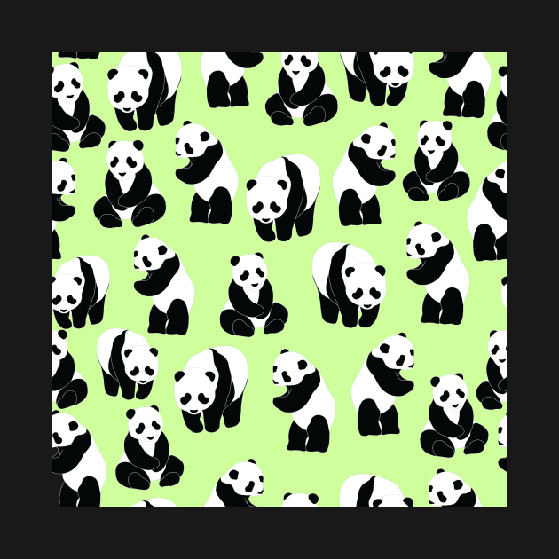 Panda Bears Seamless Pattern by edwardecho