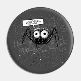 Cute Barking Woof Spider for Halloween Pin