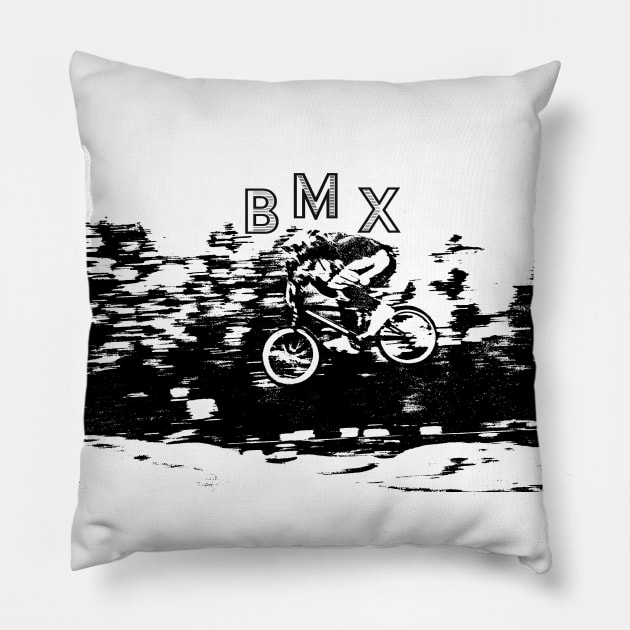 bmx Pillow by rickylabellevie