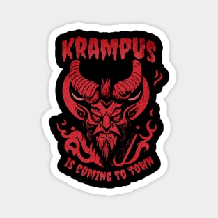 Krampus Is Coming to Town Magnet