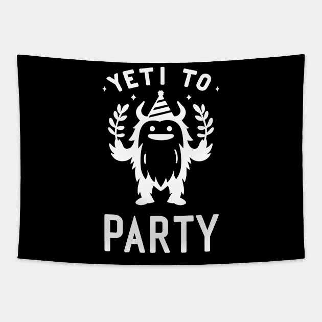 Yeti To Party Tapestry by Francois Ringuette