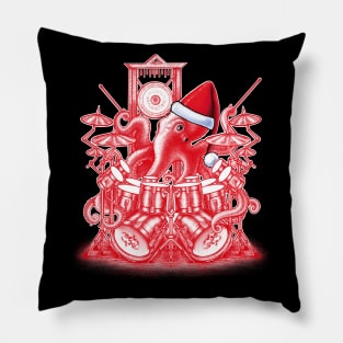 Octopus playing drums merry Christmas Pillow