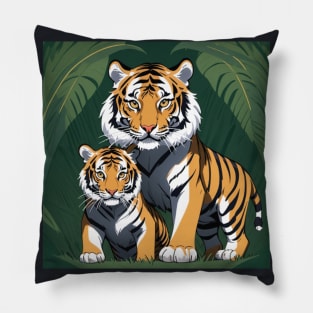 Beautiful Royal Bengal Tigers Pillow