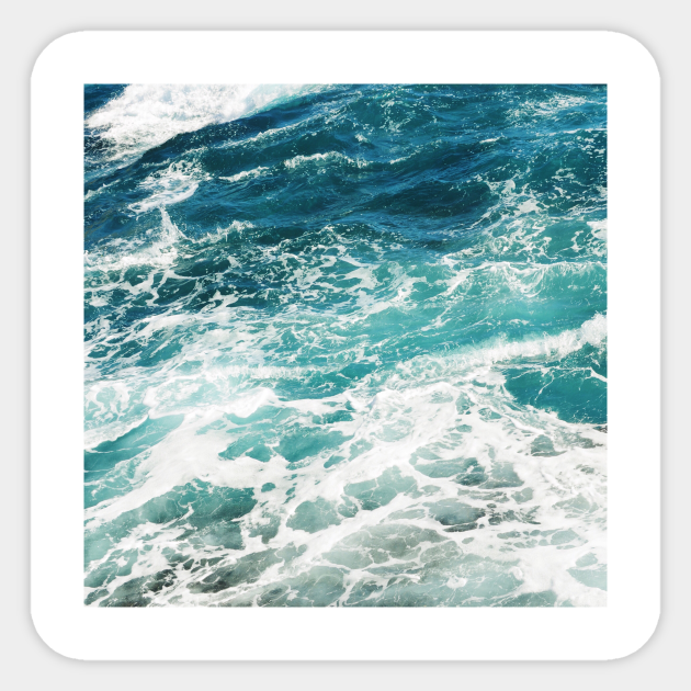 Blue Ocean Waves - Ocean - Sticker
