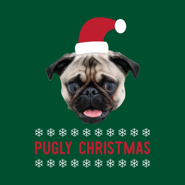 Pugly Christmas by zubiacreative