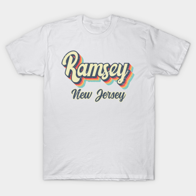 Discover Ramsey New Jersey Retro vintage 70s Rainbow - Ramsey New Jersey - T-Shirt