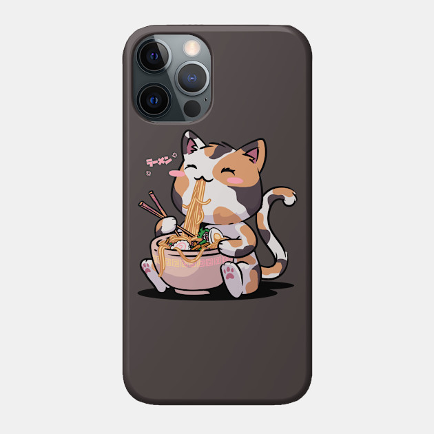 Kawaii Neko Cat Ramen Bowl Anime Otaku Color Cat - Anime And Manga - Phone Case