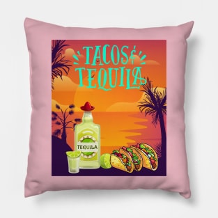 Tacos and tequila Pillow