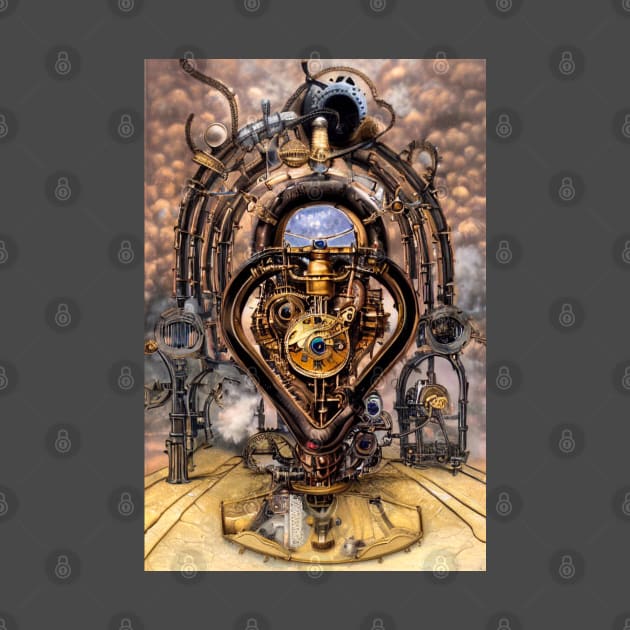 Steampunk mechanical heart by Dendros-Studio