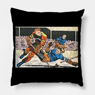 Hockey player skating Pillow