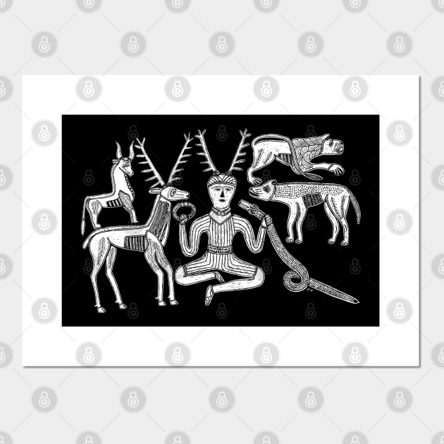God Cernunnos and Animals from the Gundestrup Cauldron - Celtic - Posters and Art Prints | TeePublic God Cernunnos and Animals from the Gundestrup Cauldron - Celtic - Posters and Art Prints | TeePublic