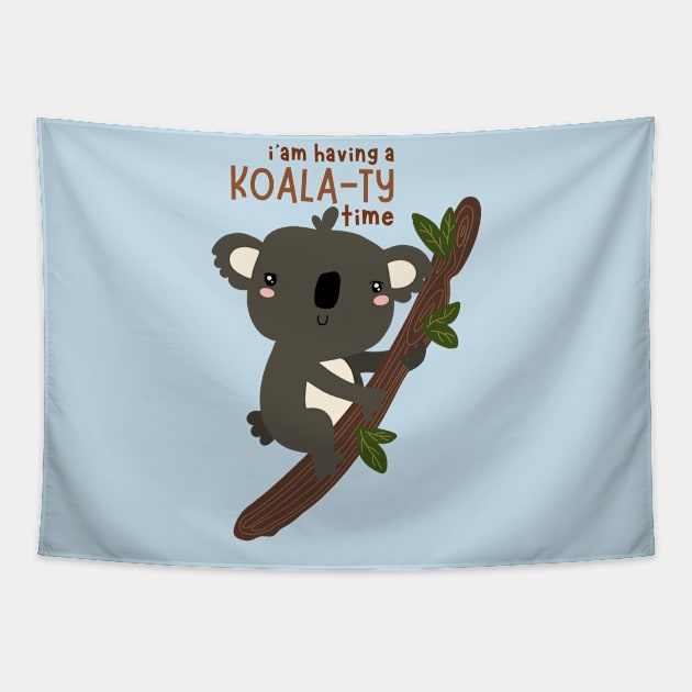 Koala Animal Cartoon Design Tapestry by hireeeee26