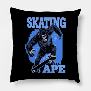 Ape Skating 92005 Pillow