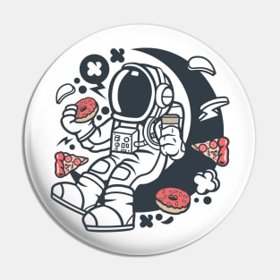 Astronaut Coffee And Donuts Pin