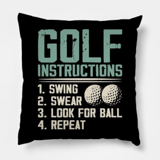 Golf Instructions  T Shirt For Women Men Pillow