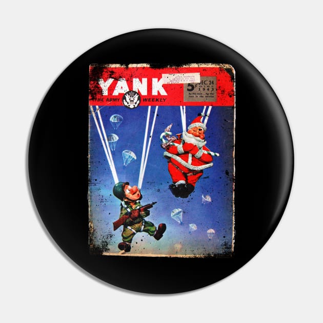 Yank Magazine 1943 WWII Paratroops Santa Claus Pin by Jose Luiz Filho