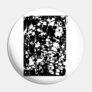 Black and White Ink Paint Spill Pin