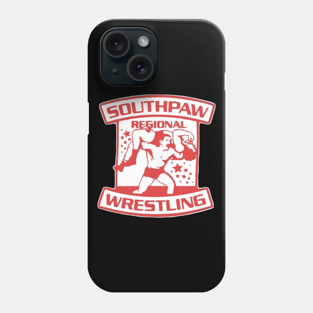 Southpaw Wrestling red Phone Case by GuitarManArts
