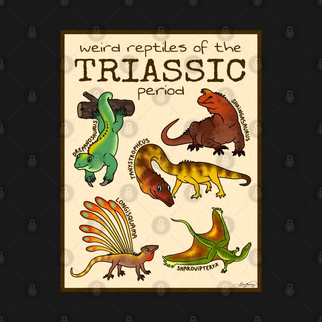 Weird Reptiles of the Triassic Period by saradrawspaleo