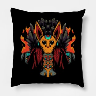 Japanese Samurai Monster Cat Pillow