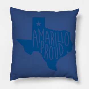 Amarillo Proud (Blue Ink) Pillow