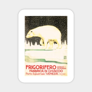 POLAR BEAR Frigorifero Fridge Vintage Italian Advertisement Magnet