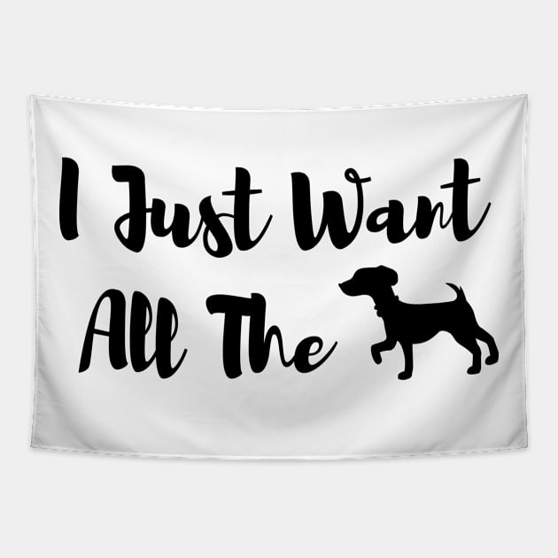 I Just Want All The Dogs Gift Christmas Tapestry by merysam